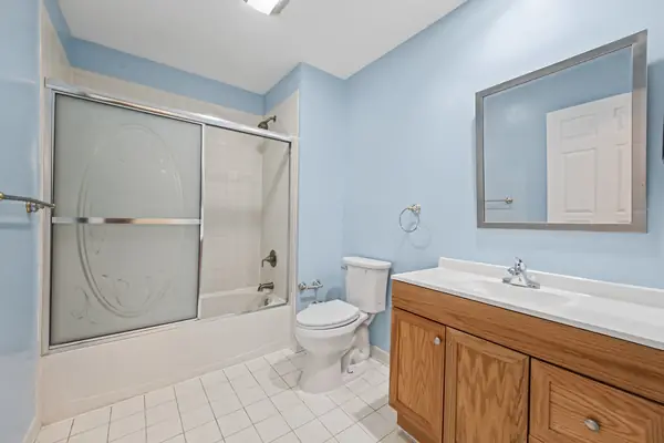 Hall bath with tub and shower